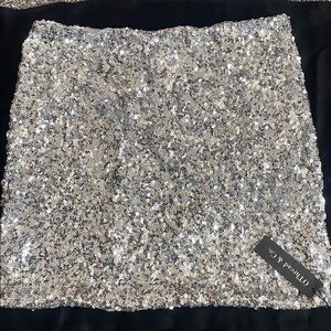 Women’s silver Sequin Skirt. Size XXL NWT